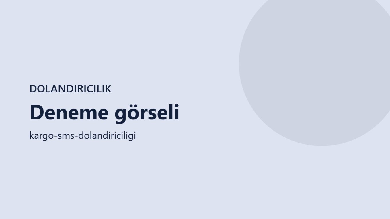 Kargo SMS dolandırıcılığı konusunu anlatan illüstrasyon