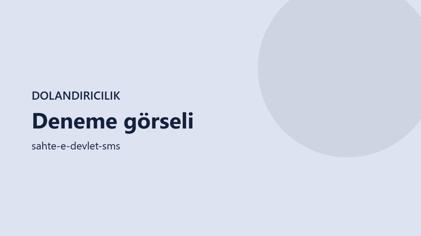 Sahte e-Devlet mesajları konusunu anlatan illüstrasyon